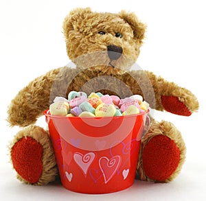 Valentínsky medveď cukrík srdce 