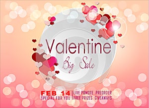 Valentine\'s Day BIG Sale Poster or Sale banner for Promotion and shopping template