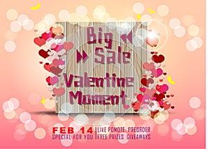 Valentine\'s Day BIG Sale Poster or Sale banner for Promotion and shopping template