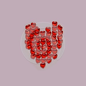 Valentine`s day candy greeting card
