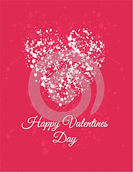 Valentine\'s day card with lettering and grunge background
