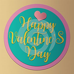 Valentine`s day card PaperCraft vintage style
