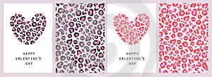 Valentine`s Day card set . Vector illustrations photo