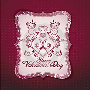 Valentine's day card vector template