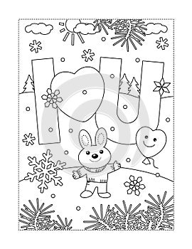 Valentine`s Day coloring page