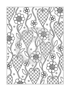 Valentine`s Day coloring page