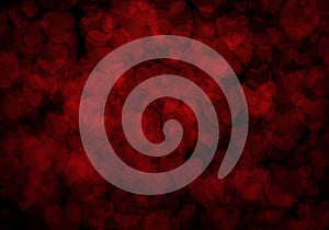 Valentine's day dark red hearts background
