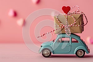 Valentine's Day delivery: Miniature car transports love