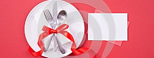 Valentine`s Day design concept - Romantic plate dish in restaurant, holiday celebration meal promotion for couple and lover datin