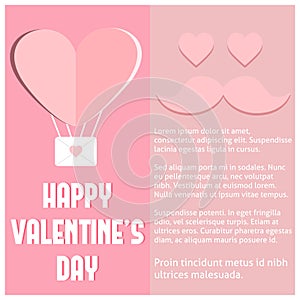 Valentine's day design typography and card with elegent design v