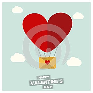 Valentine's day design typography and card with elegent design v