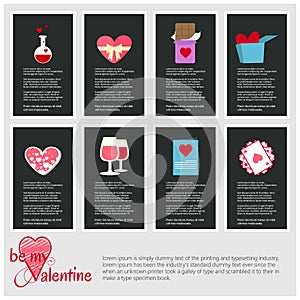 Valentine's day design typography and card with elegent design v