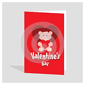 Valentine's day design typography and card with elegent design v