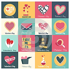 Valentine's day design typography and card with elegent design v