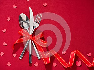 Valentine`s day dining background