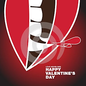 Valentine's Day Dracula Theme - Poster Banner Vector flat design