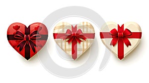 Valentine\'s day gift boxes. Holiday gifts, closeup