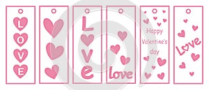 Valentine`s day gift tags templates