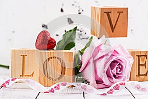 Valentine`s Day greeting card