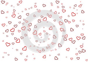 Valentine's Day greeting card with heart on white background