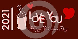 ValentineÃ¢â¬â¢s Day greeting card. photo