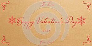 ValentineÃ¢â¬â¢s Day greeting card. photo