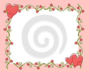 Valentine's Day Heart Flower Vine Frame 2