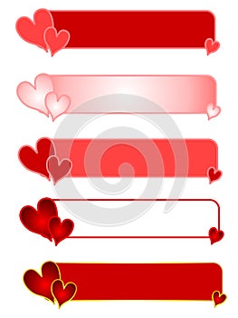 Valentine's Day Heart Logos or Banners