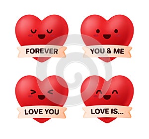 Valentine`s Day Heart Stickers