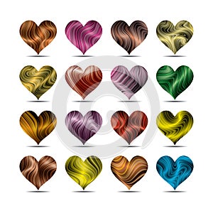 Valentine's day heart symbol set