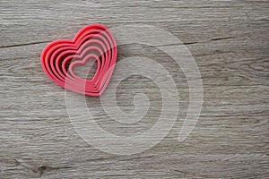 Valentine`s Day. heart on vintage wooden background for advertising baner