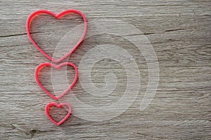 Valentine`s Day. heart on vintage wooden background for advertising baner