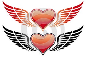 Valentine's Day Heart with wing