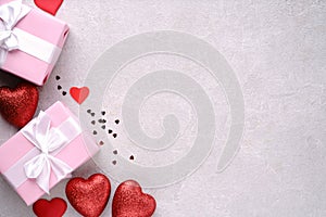Valentine`s Day holiday background composition