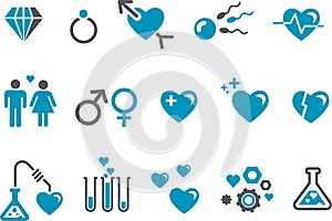 Valentine's Day icon set