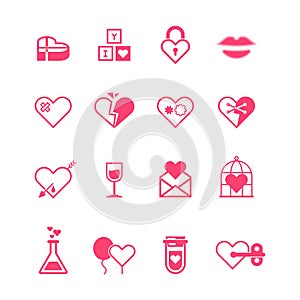 Valentine's Day icons