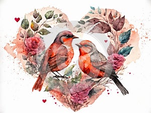 A valentine`s day illustraion, generative ai