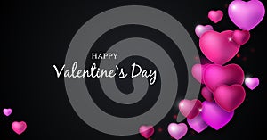 Valentine\'s Day Love and Feelings banner Background Design. Template for advertising, web, social media and fashion ads.