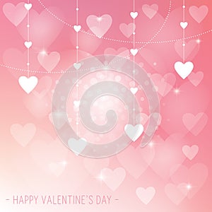 Valentine`s Day Love Heart Background