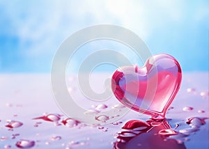 A Valentine's Day and love themed greeting card design of a jelly sweet heart with copyspace for text and wishes