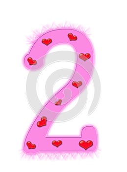 Valentine's day numeral - 2