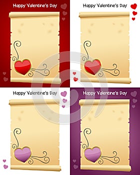 Valentine s Day Old Parchment Scroll