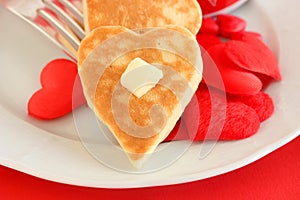 Valentine`s Day pancakes