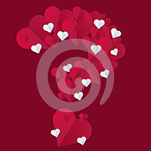 Valentine s day paper heart question mark romantic willyou marry