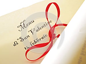 Valentine's day parchment.