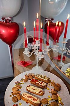 Valentine\'s day party with the cakes