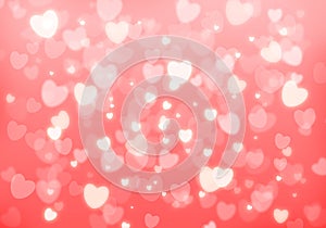 Valentine's day pink hearts background