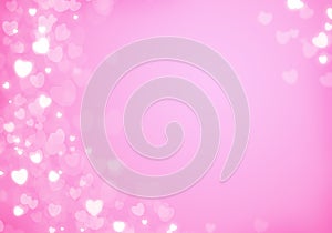 Valentine's day pink hearts background