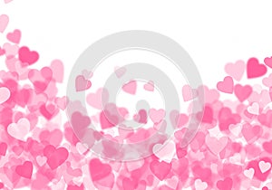 Valentine's day pink hearts background