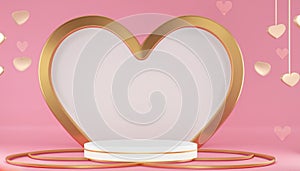 valentine\'s day pink pastel and white background.